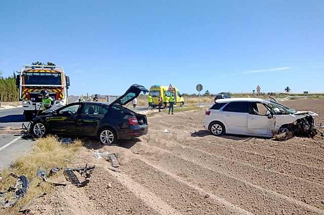 Servicios de emergencias han atendido a un accidente de tráfico con un saldo de dos heridos en Torre Pacheco