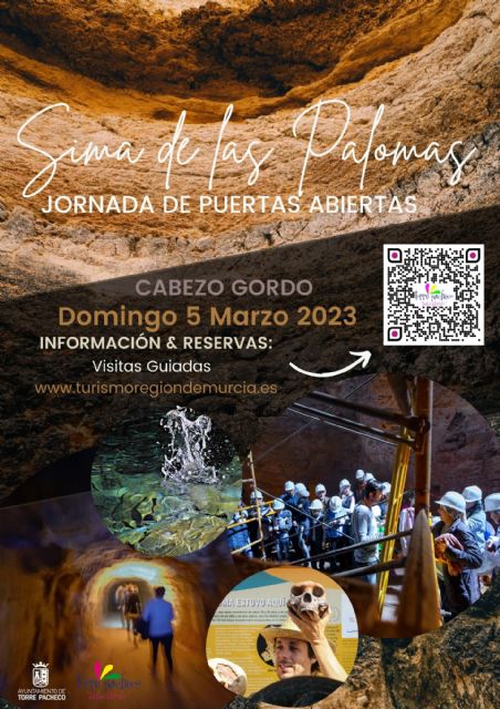 Jornada de Puertas Abiertas en la Sima de las Palomas,Cabezo Gordo, el domingo 5 de marzo