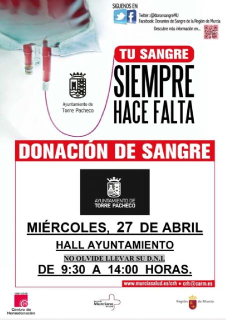 Donación de sangre. Tu sangre siempre hace falta