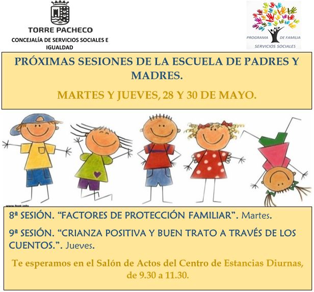 Continúan las sesiones formación para padres y madres.