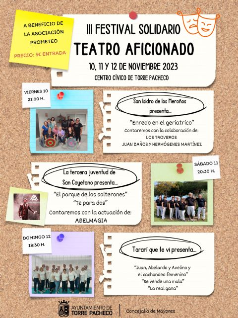 Teatro Aficionado – III Festival Solidario, a beneficio de la Asociación Prometeo