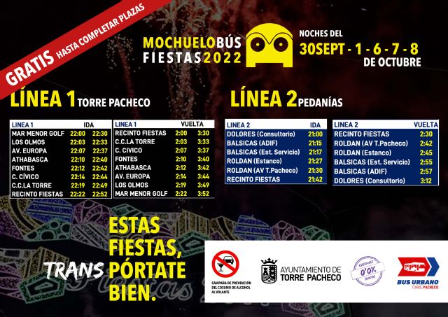 El MOCHUELO BUS facilita la movilidad en las fiestaspatronales de forma gratuita