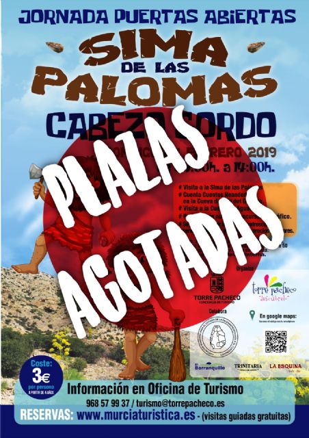 Plazas agotadas para disfrutar de la Sima de las Palomas, el domingo 24 de febrero.