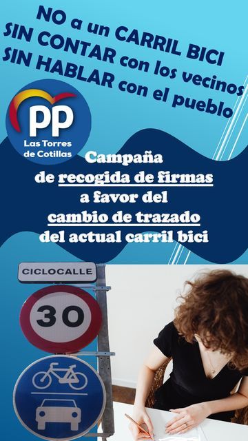 Campaña de recogida de firmas para solicitar el cambio del actual carril bici