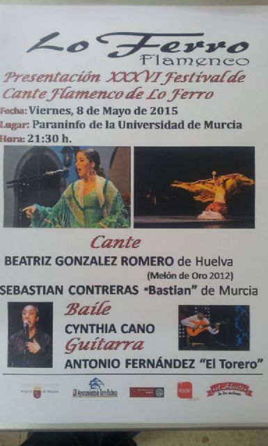 Gala Flamenca de presentación del XXXVI Festival Internacional de Cante Flamenco de Lo Ferro en la Universidad de Murcia