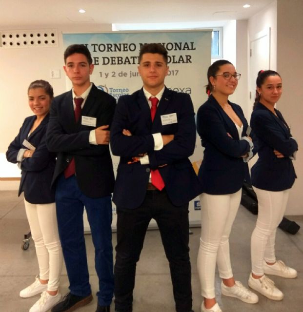 Cinco alumnos de Torre Pacheco han representado a la Región en el II Torneo Nacional Escolar de Debate