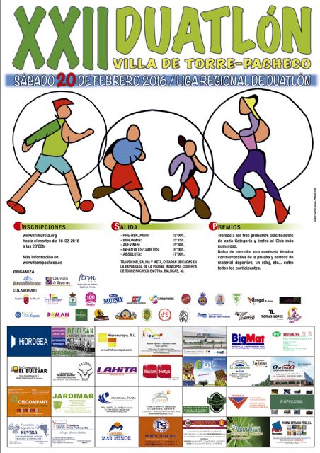 El Concejal de Deportes y el Presidente de la Federación de Triatlón presentan el XXII Duatlón Villa de Torre-Pacheco 2016