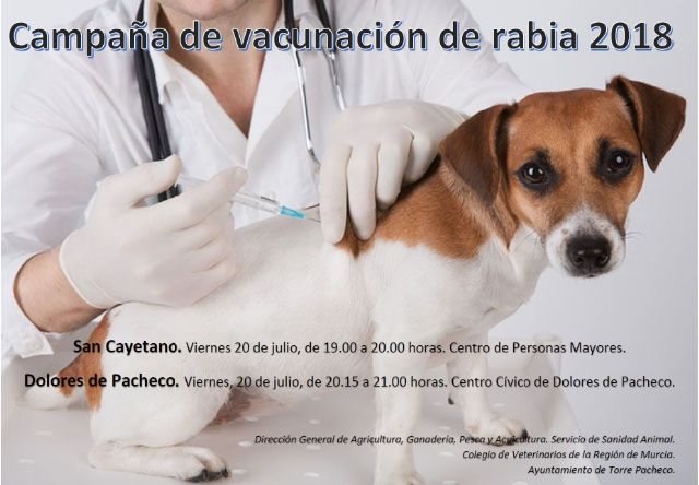 Campaña de vacunación de rabia en animales