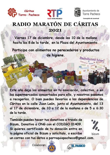 Radio Maratón a beneficio de Cáritas Torre Pacheco