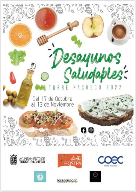 El Ayuntamiento de Torre Pacheco, la Asociación de Hostelería y Coectp presentan la Campaña Desayunos Saludables