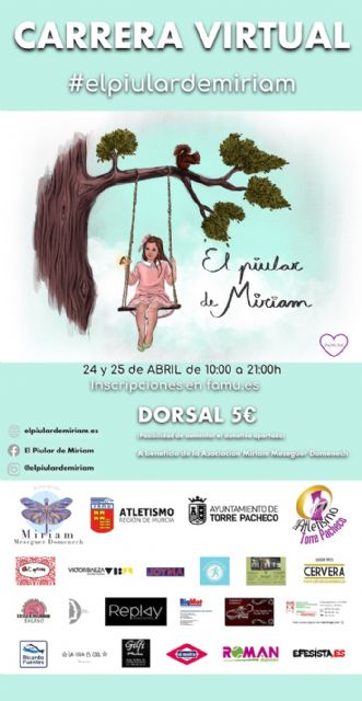 'El Piular de Miriam', carrera online los días 24 y 25 de abril para la construcción de una zona medio ambiental en El Pasico