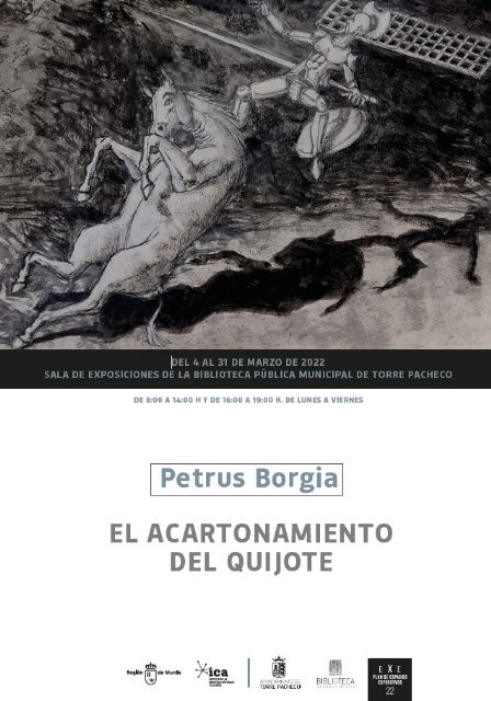 Petrus Borgia expone “El acartonamiento del Quijote” en la Sala de Exposiciones de la Biblioteca