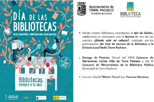 'Bibliotecas, siempre a tu lado', Torre Pacheco celebra el Día de la Biblioteca
