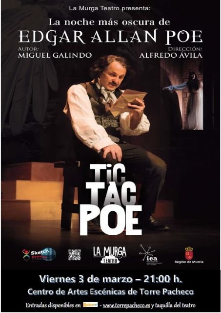 “Tic tac Poe… La noche más oscura de Edgar Allan Poe”, en Torre Pacheco